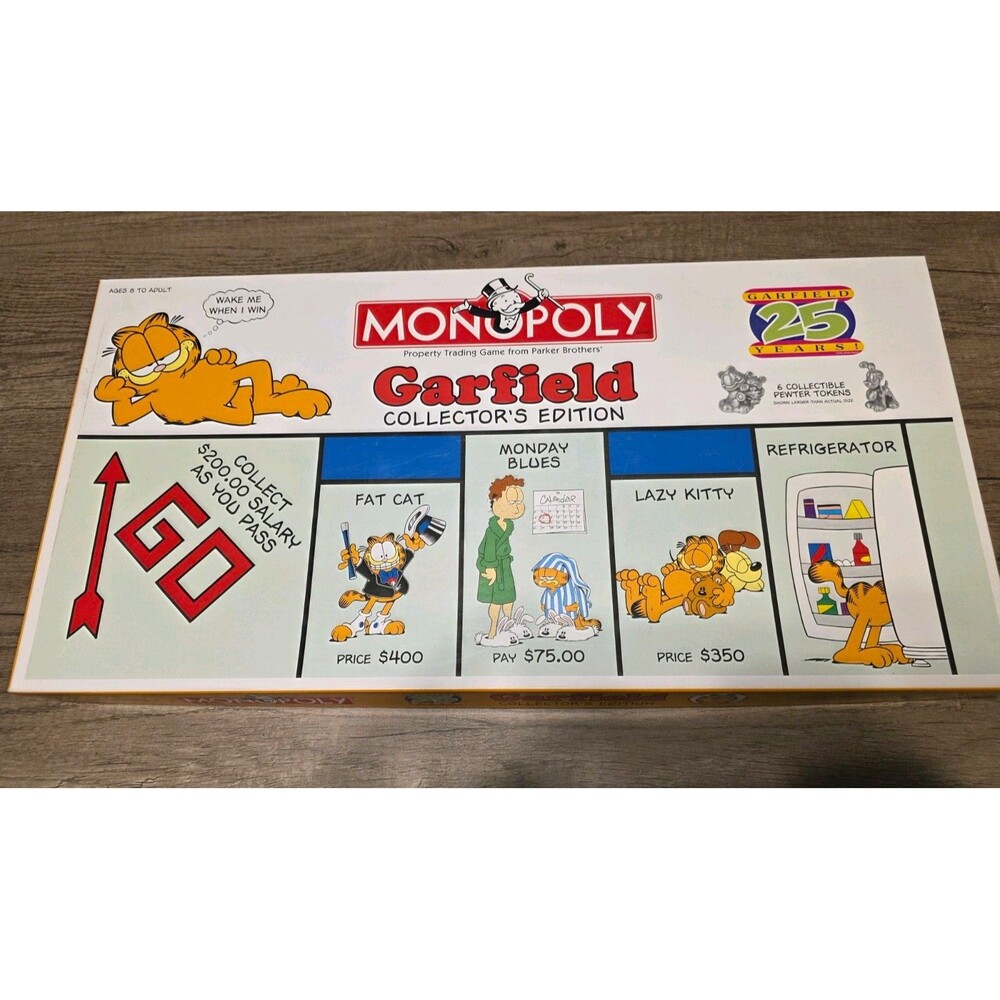 2003 Monopoly Garfield Collectors Edition 25th Anniversary Complete Set
